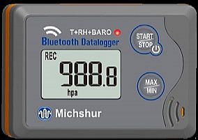 אוגר טמפרטורה ולחות + לחץ ברומטרי Bluetooth MI-LOGPBL